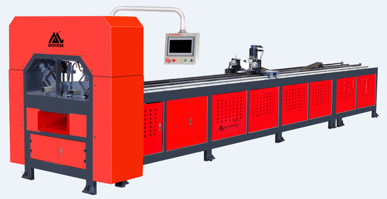 Full Auto CNC Cutting And Punching Machine For Channel Steel Angle Iron Thick Square Tube