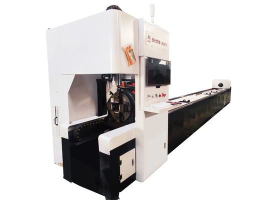 Horizontal Aluminum Tube Cutting Machine For Movable Front Chuck Laser Cutter
