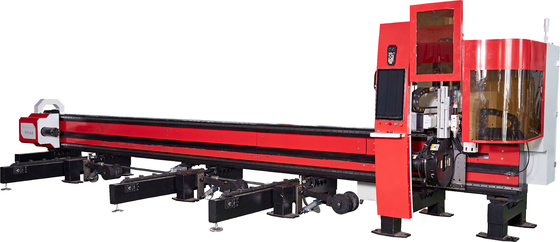 Machine de découpe de tubes laser 3D à haute vitesse en acier à angle montée sur le côté