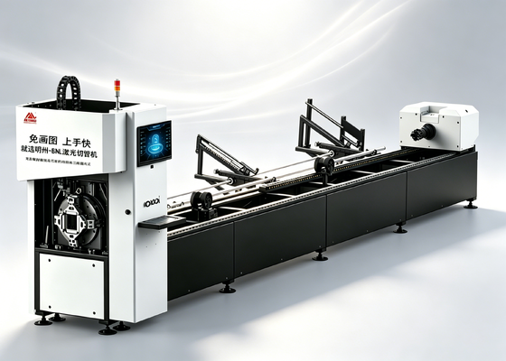 High-Precision Metal Tube Laser Cutting Machine with ±0.02mm Accuracy and 2.0G Acceleration for φ10mm-φ120mm Pipes