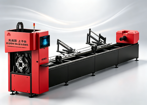 1500W Metal Tube Laser Cutting Machine with Semi-automatic Feeding