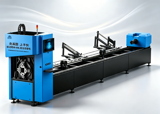 3000W Metal Tube Laser Cutting Machine with Semi-automatic Feeding and ±0.02mm Cutting Accuracy