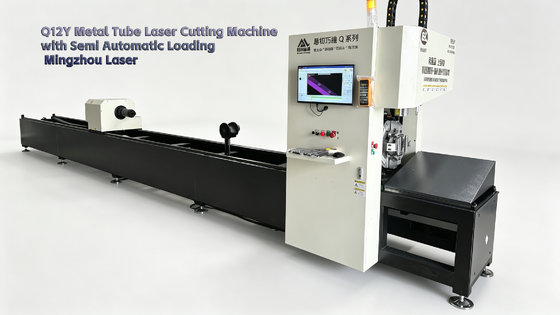 Q12Y Metal Tube Laser Cutting Machine with Semi Automatic Loading Mingzhou Laser