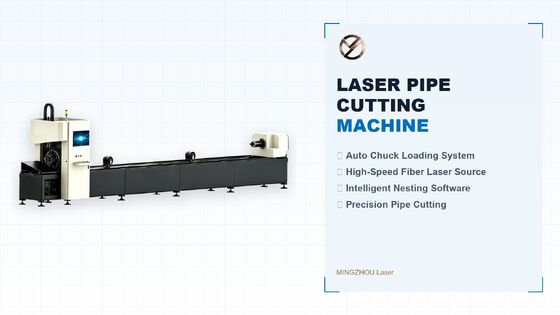 MINGZHOU Laser Q12Y 1500W Laser Pipe Cutting Machine for Stainless Steel Tube Slot Cutting and Fabrication