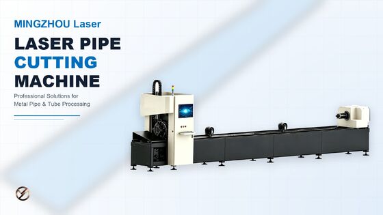 MINGZHOU Laser Q12Y 1500W Laser Tube Cutting Machine for Metal Furniture, Gates and Door Manufacturing