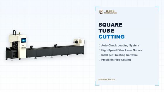 Square Tube Cutting Machine for Metal Door Frame Production Mingzhou Laser