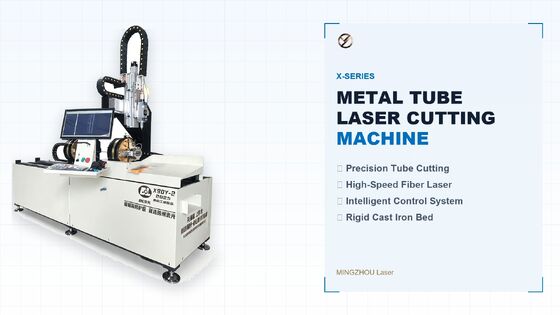 Mingzhou CNC Laser Tube Cutter with ±0.02mm Accuracy for Multi-Profile Tube Cutting and Automatic Hole Generation