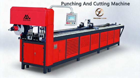 Mingzhou Laser CNC Punching and Cutting Machine with 80 kN Punching Force, CNC Touchscreen Operation, and Integrated Saw Blade Cutting