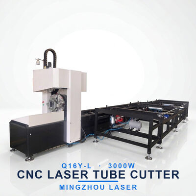 CNC Laser Tube Cutter with Semi-Automatic Chain Feeding and Angle Iron Processing for 1500W to 6000W Fiber Laser Tube Cutting Machine