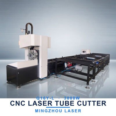 3000W CNC Laser Tube Cutter with Semi-Automatic Chain Loading for Angle Iron Hole Cutting and Bevel Cutting